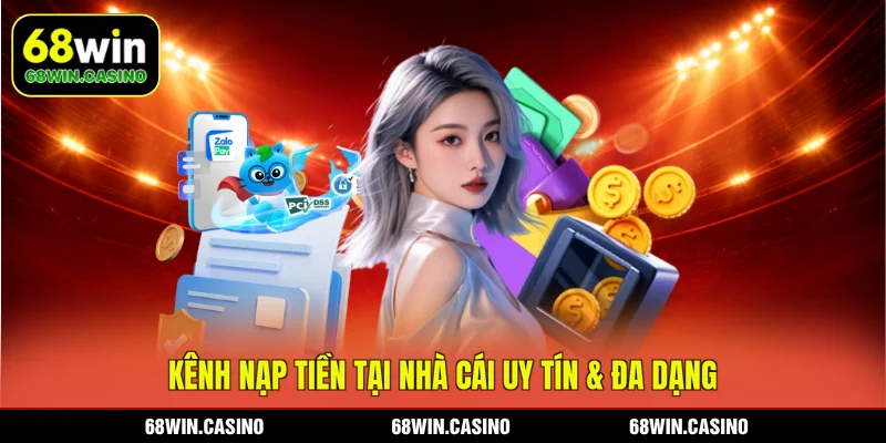Kênh nạp tiền tại nhà cái 68WIN uy tín & đa dạng
