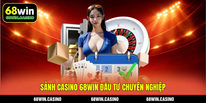 Sảnh casino 68WIN đầu tư chuyên nghiệp